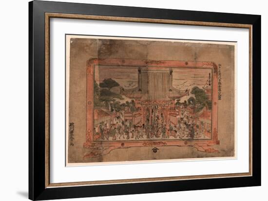 Kennyuhsan No Zu Ni-Utagawa Toyoharu-Framed Giclee Print