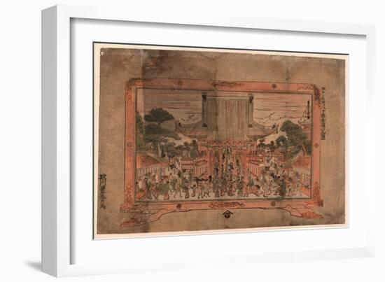 Kennyuhsan No Zu Ni-Utagawa Toyoharu-Framed Giclee Print