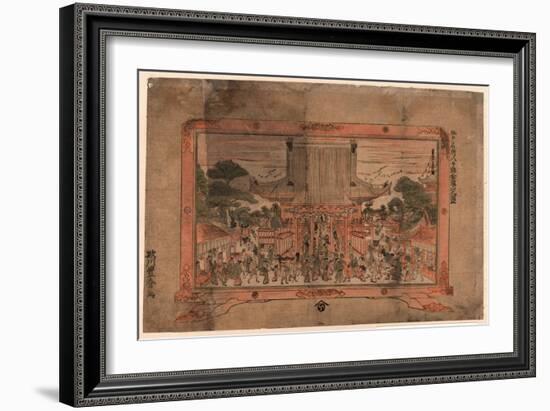 Kennyuhsan No Zu Ni-Utagawa Toyoharu-Framed Giclee Print