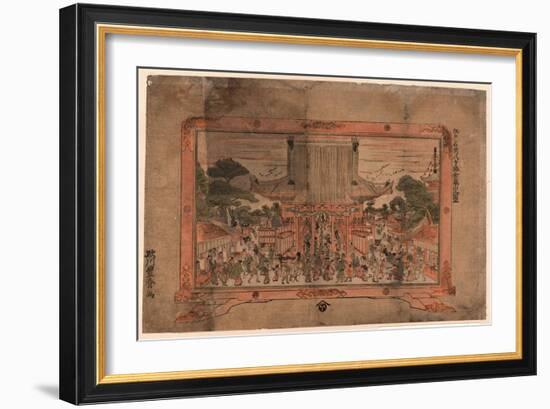 Kennyuhsan No Zu Ni-Utagawa Toyoharu-Framed Giclee Print