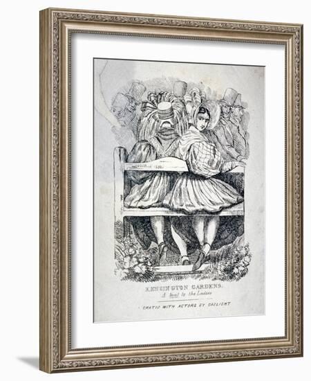 Kensington Gardens, a Hint to the Ladies, 1838-Charles Dickens-Framed Giclee Print