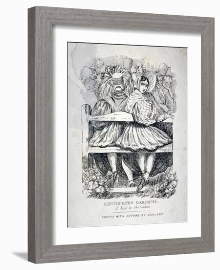 Kensington Gardens, a Hint to the Ladies, 1838-Charles Dickens-Framed Giclee Print