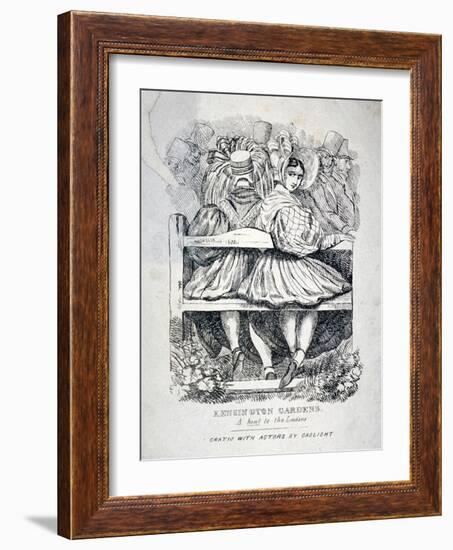 Kensington Gardens, a Hint to the Ladies, 1838-Charles Dickens-Framed Giclee Print