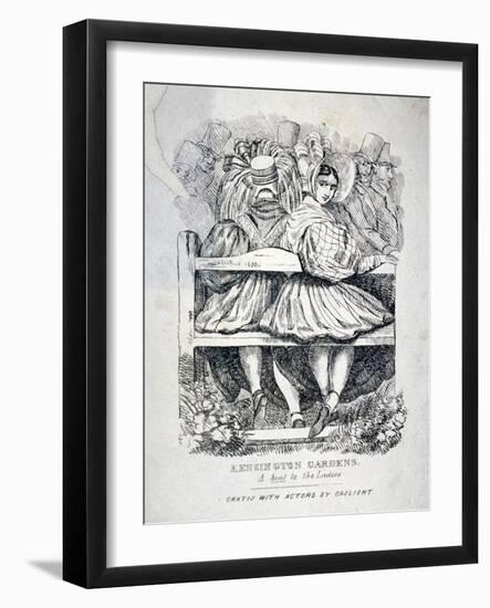 Kensington Gardens, a Hint to the Ladies, 1838-Charles Dickens-Framed Giclee Print