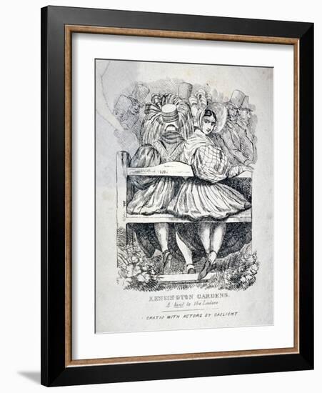 Kensington Gardens, a Hint to the Ladies, 1838-Charles Dickens-Framed Giclee Print