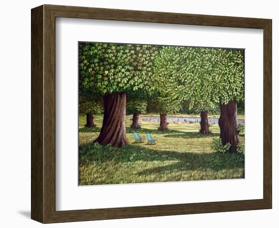 Kensington Round Pond, 1986-Liz Wright-Framed Giclee Print