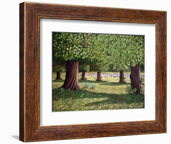 Kensington Round Pond, 1986-Liz Wright-Framed Giclee Print