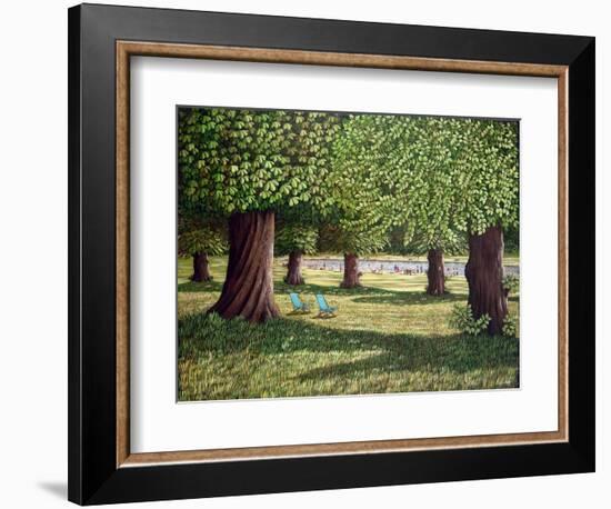 Kensington Round Pond, 1986-Liz Wright-Framed Giclee Print