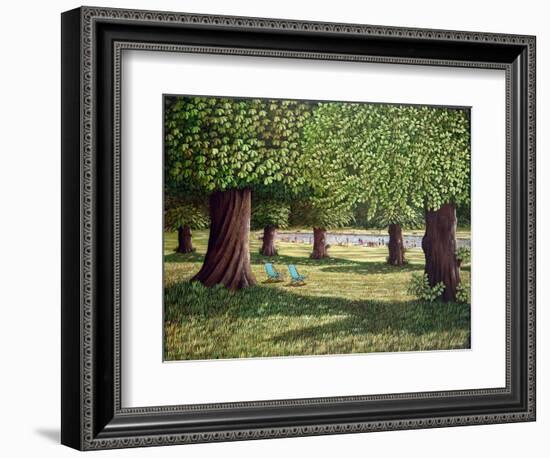 Kensington Round Pond, 1986-Liz Wright-Framed Giclee Print