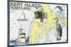 Kent Island, Maryland - Nautical Chart-Lantern Press-Mounted Art Print