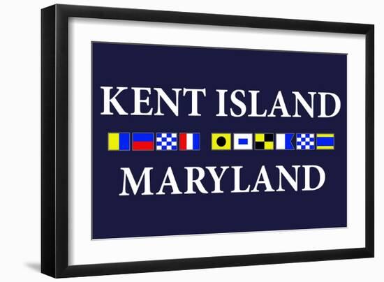 Kent Island, Maryland - Nautical Flags-Lantern Press-Framed Art Print