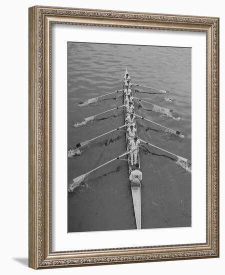 Kent School Rowing Crew Practicing For the Royal Henley Regatta-George Silk-Framed Photographic Print