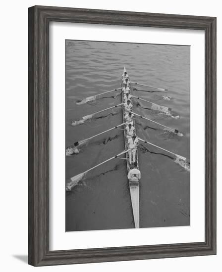 Kent School Rowing Crew Practicing For the Royal Henley Regatta-George Silk-Framed Photographic Print