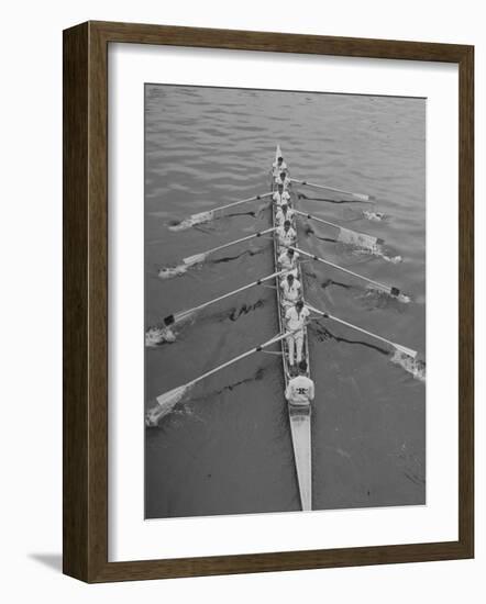 Kent School Rowing Crew Practicing For the Royal Henley Regatta-George Silk-Framed Photographic Print