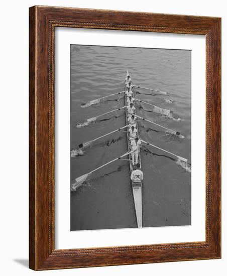 Kent School Rowing Crew Practicing For the Royal Henley Regatta-George Silk-Framed Photographic Print