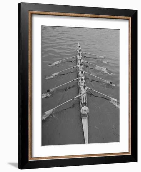 Kent School Rowing Crew Practicing For the Royal Henley Regatta-George Silk-Framed Photographic Print