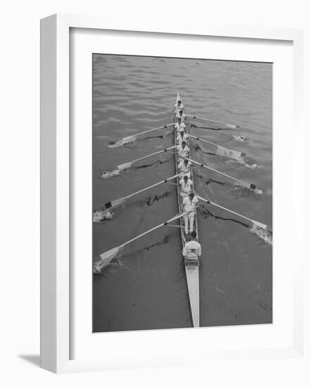 Kent School Rowing Crew Practicing For the Royal Henley Regatta-George Silk-Framed Photographic Print