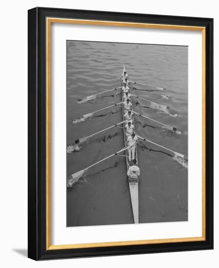 Kent School Rowing Crew Practicing For the Royal Henley Regatta-George Silk-Framed Photographic Print