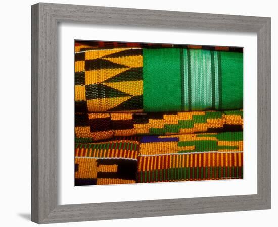 Kente Cloth, Artist Alliance Gallery, Accra, Ghana-Alison Jones-Framed Photographic Print