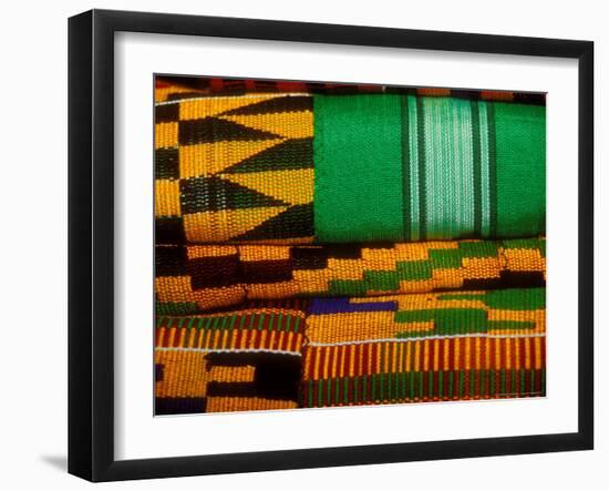 Kente Cloth, Artist Alliance Gallery, Accra, Ghana-Alison Jones-Framed Photographic Print