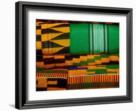 Kente Cloth, Artist Alliance Gallery, Accra, Ghana-Alison Jones-Framed Photographic Print