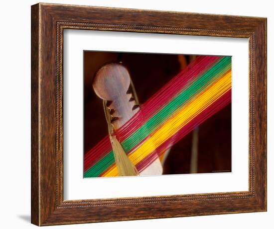 Kente Cloth Being Woven on Loom, Bonwire, Ghana-Alison Jones-Framed Photographic Print