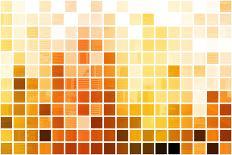 Orange Cubic Professional Abstract Background-kentoh-Art Print