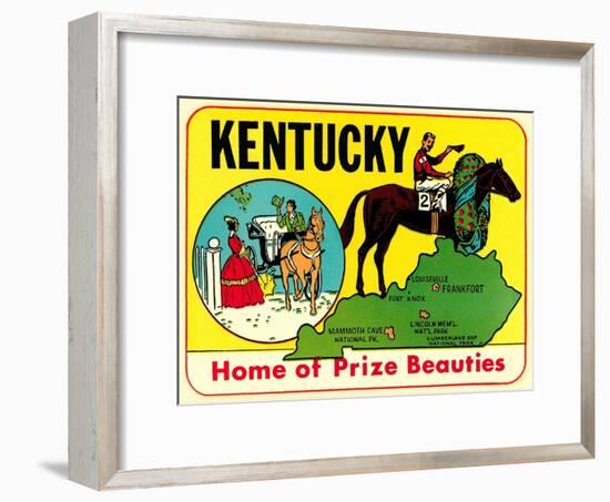 Kentucky Decal-null-Framed Art Print