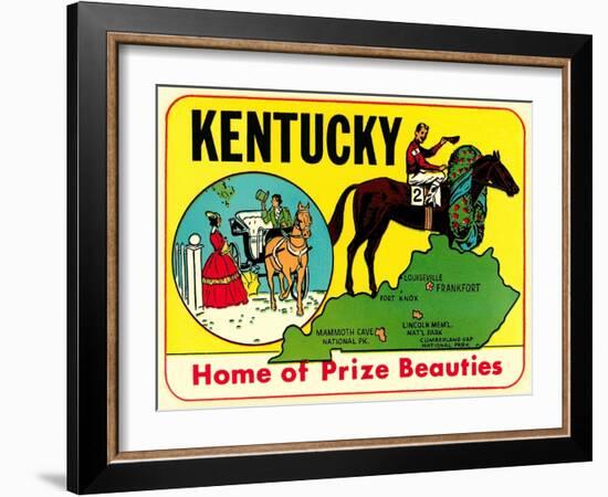 Kentucky Decal-null-Framed Art Print