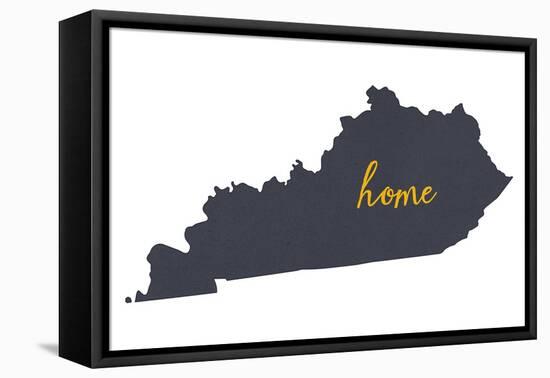 Kentucky - Home State - White-Lantern Press-Framed Stretched Canvas