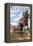 Kentucky - Horse Racing Track Scene-Lantern Press-Framed Stretched Canvas