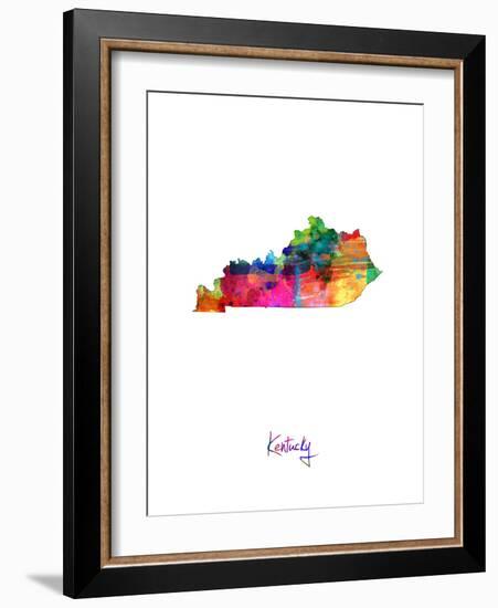 Kentucky Map-Michael Tompsett-Framed Art Print