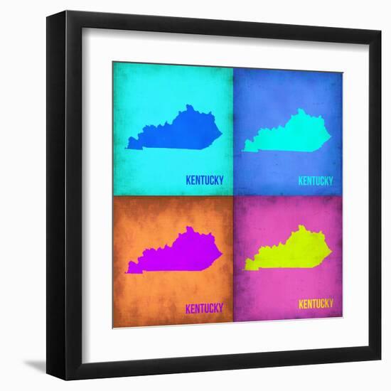 Kentucky Pop Art Map 1-NaxArt-Framed Art Print