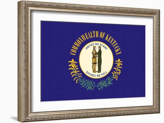 Kentucky State Flag-Lantern Press-Framed Art Print