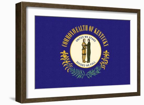 Kentucky State Flag-Lantern Press-Framed Art Print