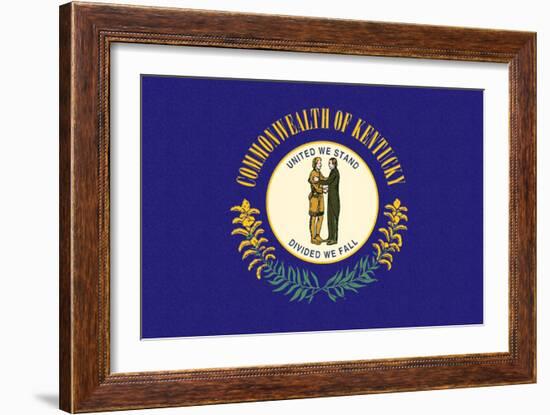 Kentucky State Flag-Lantern Press-Framed Art Print