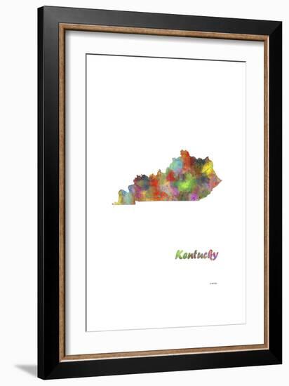 Kentucky State Map 1-Marlene Watson-Framed Giclee Print