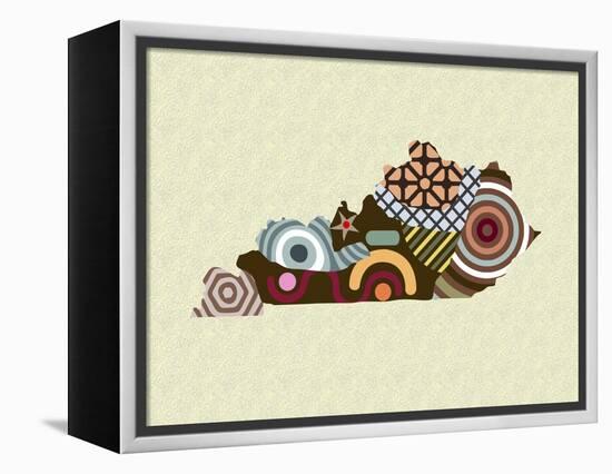 Kentucky State Map-Lanre Adefioye-Framed Premier Image Canvas