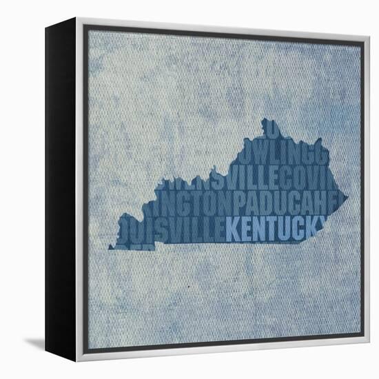 Kentucky State Words-David Bowman-Framed Premier Image Canvas