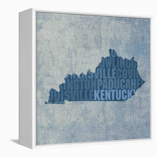 Kentucky State Words-David Bowman-Framed Premier Image Canvas