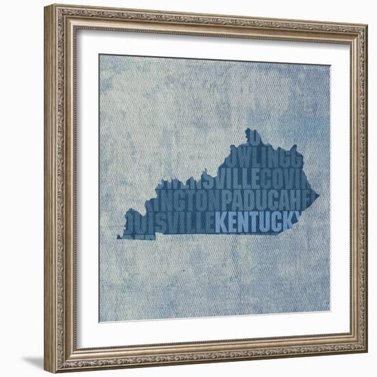 Kentucky State Words-David Bowman-Framed Giclee Print