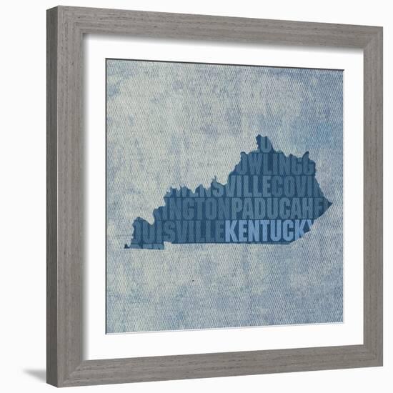 Kentucky State Words-David Bowman-Framed Giclee Print