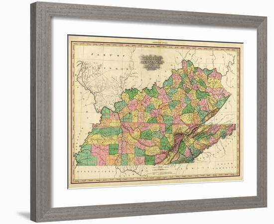 Kentucky, Tennessee and Part of Illinois, c.1823-Henry S^ Tanner-Framed Art Print