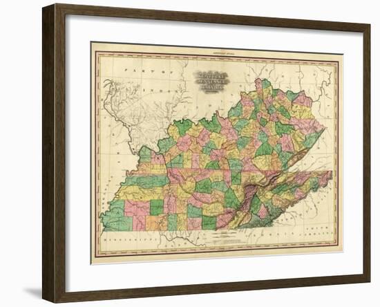 Kentucky, Tennessee and Part of Illinois, c.1823-Henry S^ Tanner-Framed Art Print