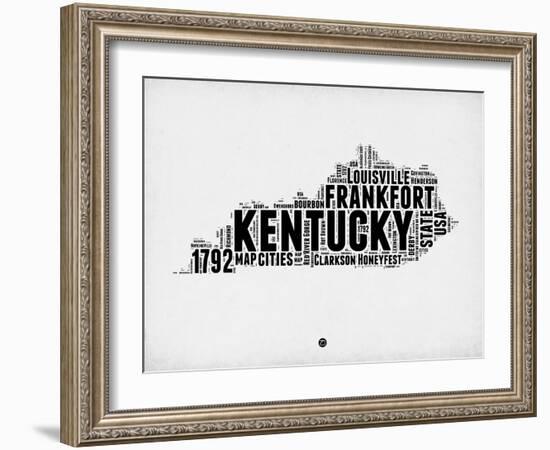 Kentucky Word Cloud 2-NaxArt-Framed Art Print