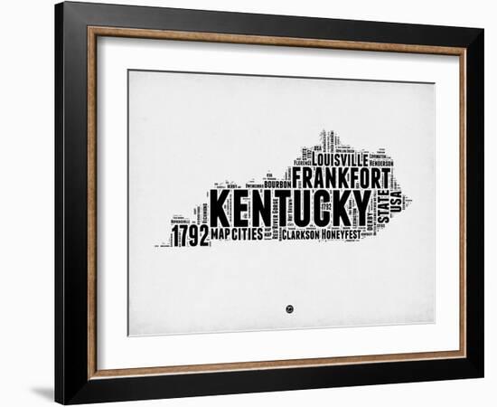 Kentucky Word Cloud 2-NaxArt-Framed Art Print