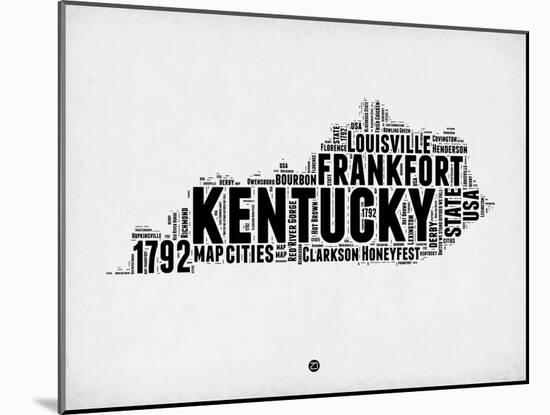 Kentucky Word Cloud 2-NaxArt-Mounted Art Print