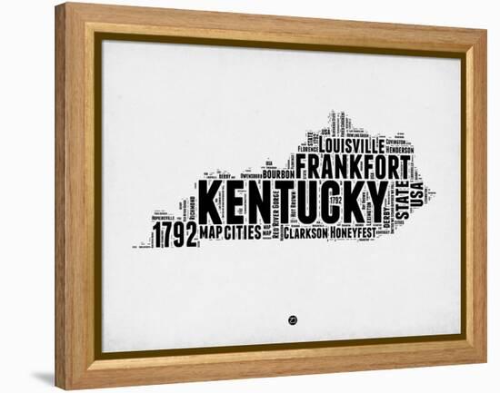 Kentucky Word Cloud 2-NaxArt-Framed Stretched Canvas