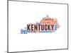 Kentucky Word Cloud Map-NaxArt-Mounted Art Print