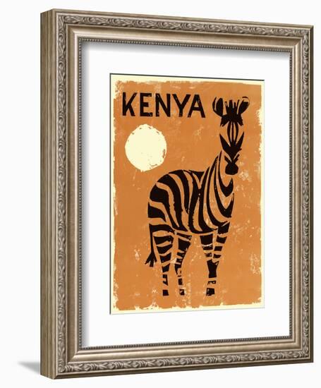 Kenya, Africa - Zebra-Pacifica Island Art-Framed Art Print